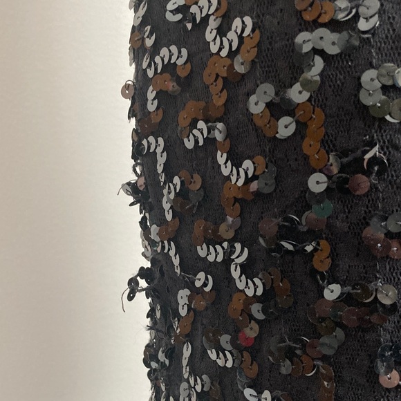 Vintage Sequins Lace Dress with Open Back - Picture 5 of 15